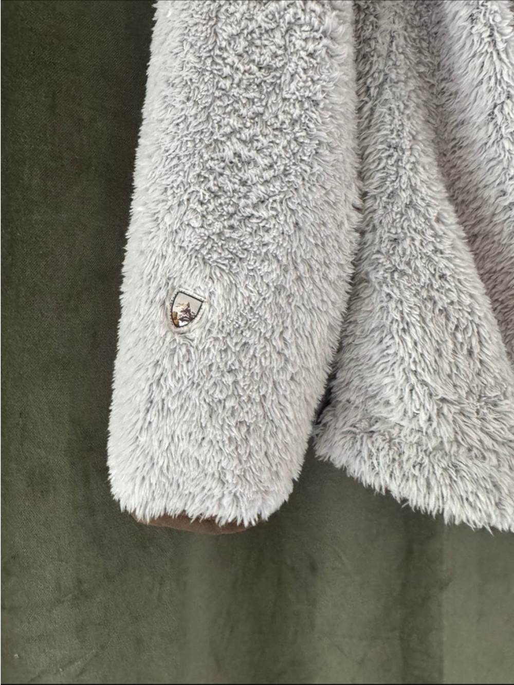 KÜHL Flight Jacket Sherpa Fleece Hooded Jacket Cream Brown Style Size Large - Picture 5 of 10